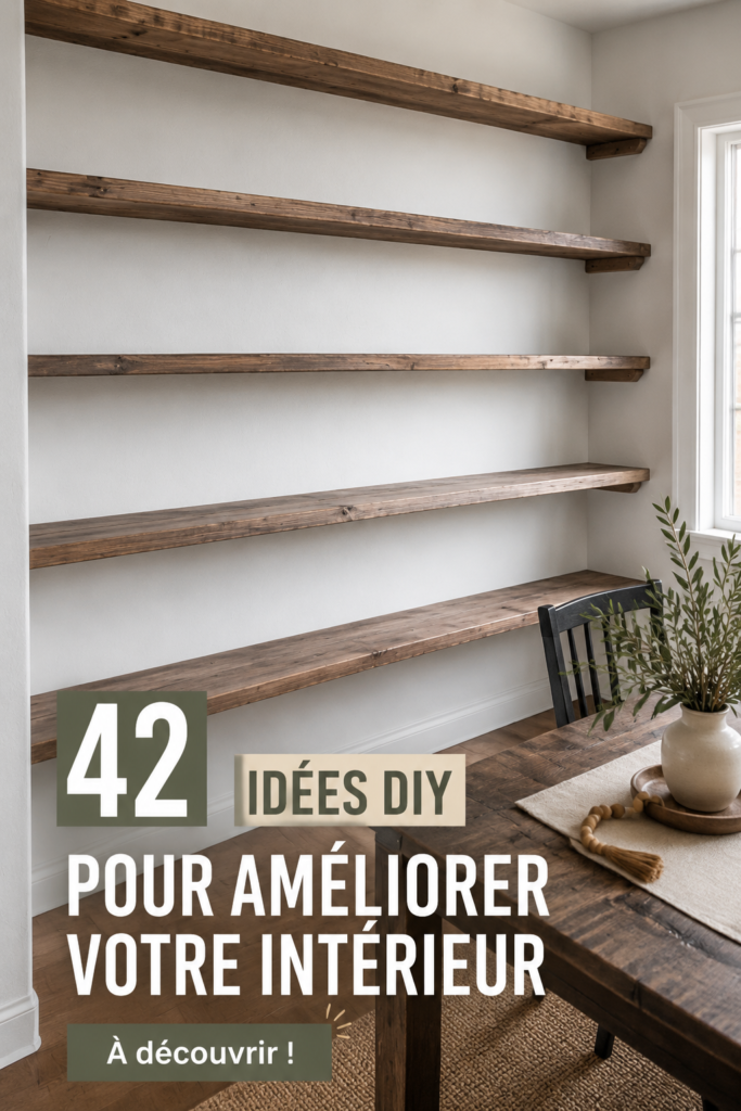 Un intérieur moderne avec des projets DIY embellissant l'espace de vie