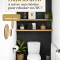 Un WC modernisé avec des éléments de décoration chaleureuse et des couleurs agréables.