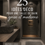 Salle de bains moderne avec déco grise élégante