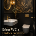 Déco créative et accueillante dans des toilettes modernes.