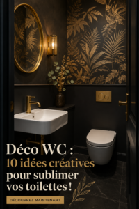 Déco créative et accueillante dans des toilettes modernes.