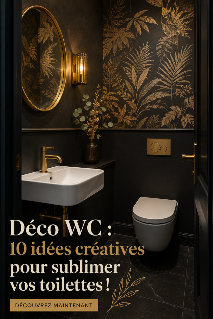 Déco créative et accueillante dans des toilettes modernes.