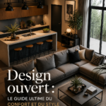 Intérieur d'une maison avec un design open concept alliant confort et style.
