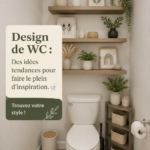 Photo d'un WC moderne avec un design inspirant, mettant en avant des éléments de décoration élégants.