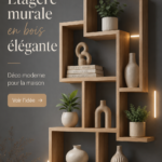 Étagère murale en bois élégante dans un intérieur moderne