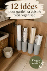 Une cuisine moderne et bien rangée avec des espaces de rangement optimaux