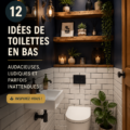 Toilettes originales avec des éléments de décoration ludique