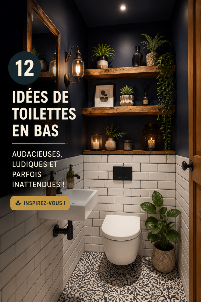 Toilettes originales avec des éléments de décoration ludique