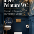 Toilettes rénovées avec une peinture tendance et élégante
