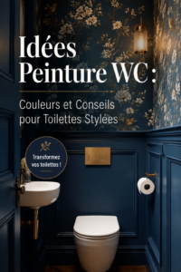 Toilettes rénovées avec une peinture tendance et élégante