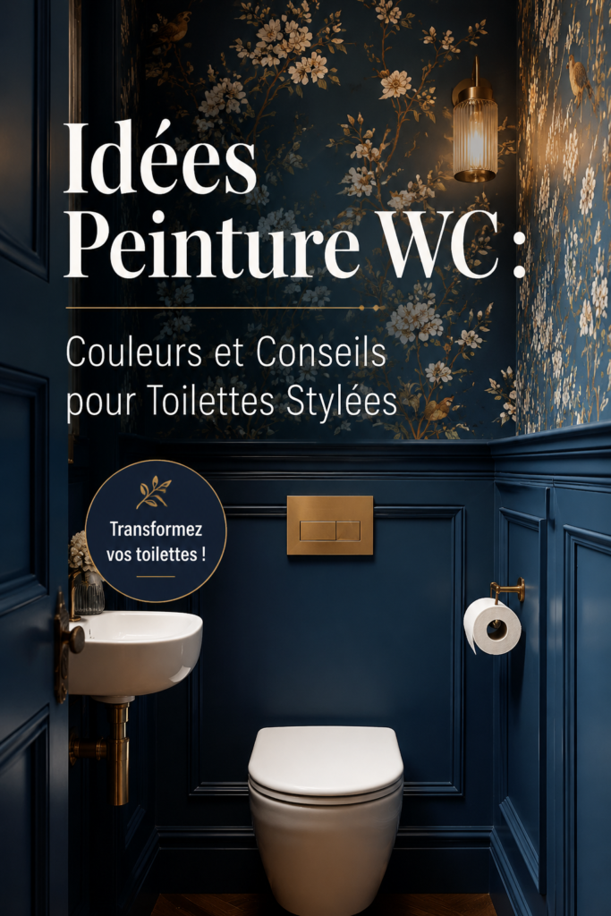Toilettes rénovées avec une peinture tendance et élégante