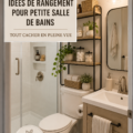 Une petite salle de bain organisée avec des solutions de rangement pratiques.