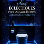 Salle de bain éclectique avec des couleurs vives et des éléments de design variés