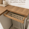 Salon moderne et optimisé pour un petit espace avec couleurs claires