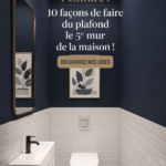 Un plafond peint avec des motifs colorés et modernes