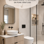 Salle de bain scandinave avec une décoration zen et épurée