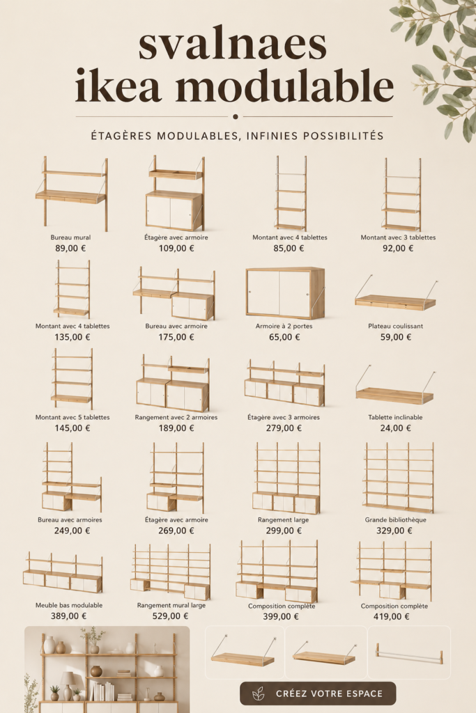 Svalnaes d'IKEA, meuble modulable dans un intérieur chaleureux