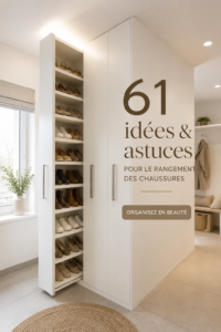 Rangement organisé de plusieurs paires de chaussures dans un meuble pratique