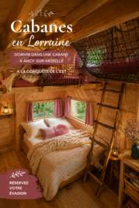 Une cabane perchée dans les arbres à Ancy-sur-Moselle, offrant une vue imprenable sur la nature.