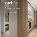 Cuisine cachée moderne avec des rangements optimisés
