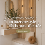 Entrée stylée avec des éléments de décoration chaleureuse