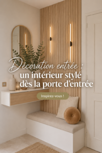 Entrée stylée avec des éléments de décoration chaleureuse