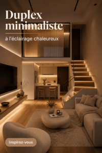 Duplex moderne avec un design minimaliste et une ambiance chaleureuse
