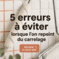 Carrelage fraîchement peint de couleur claire dans une cuisine moderne