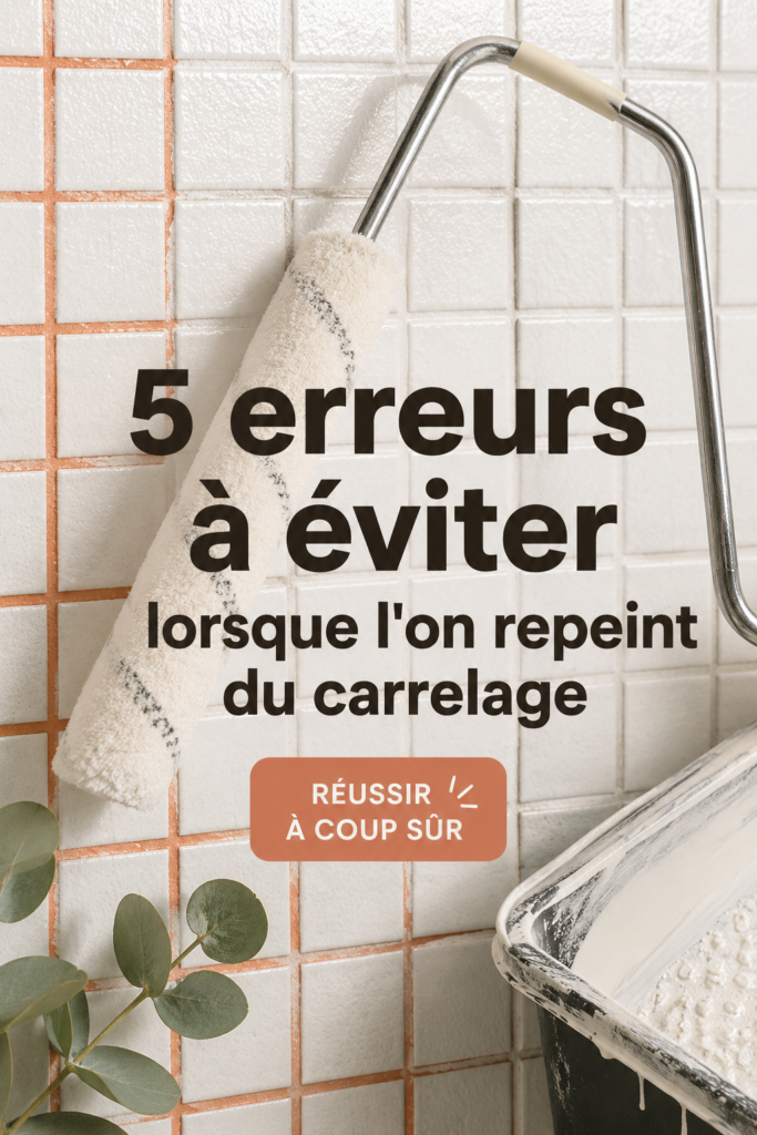 Carrelage fraîchement peint de couleur claire dans une cuisine moderne