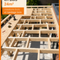 Exemple d'une extension de maison en bois de 24m² avec bardage en bois, illuminée par le soleil.