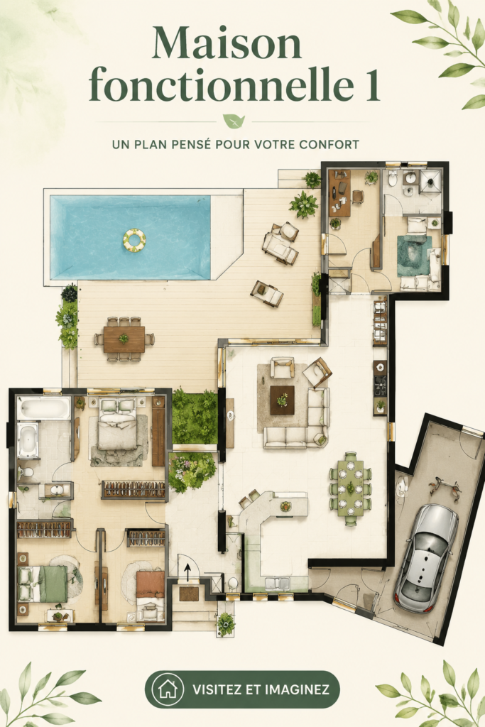 Image d'une maison moderne en construction, illustrant le projet de construire sa propre maison.