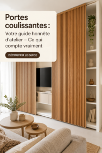 Image d'un intérieur moderne avec une porte coulissante en bois