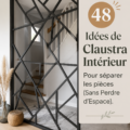 Exemple de claustra en bois séparant une pièce de vie pour une ambiance chaleureuse.