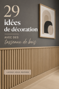 Idées décoratives modernes utilisant des tasseaux de bois dans un intérieur chaleureux.