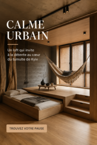 Un loft moderne et apaisant à Kyiv, avec une décoration douce et naturelle.