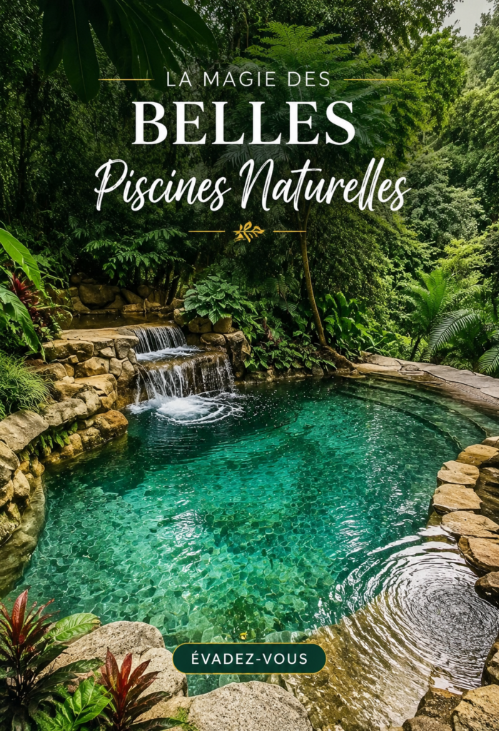Une belle piscine naturelle entourée de verdure, offrant une atmosphère paisible.