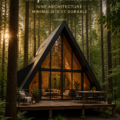 Maison en A entourée de nature, incarne l'architecture minimaliste et durable