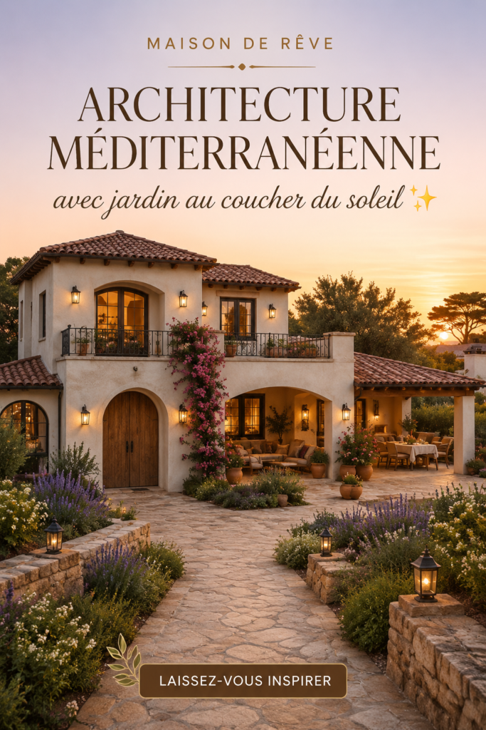 Une maison méditerranéenne au style chaleureux avec un jardin élégant