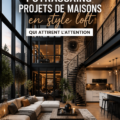 Maison loft avec grand espace ouvert et décoration moderne.