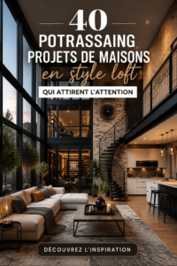 Maison loft avec grand espace ouvert et décoration moderne.