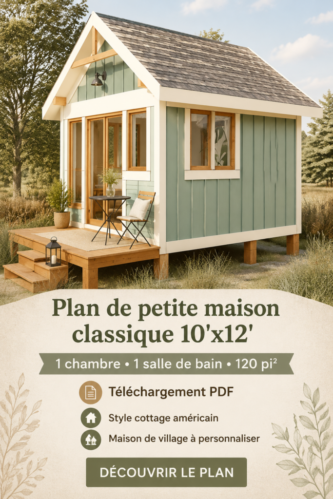 Plan de cabine classique de petite taille, adapté pour un confort optimal.