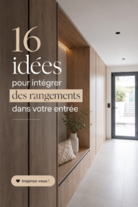 Entrée bien rangée avec des solutions de rangement pratiques et esthétiques