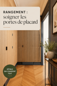 Exemple de portes de placard modernes et stylées dans un intérieur chic.