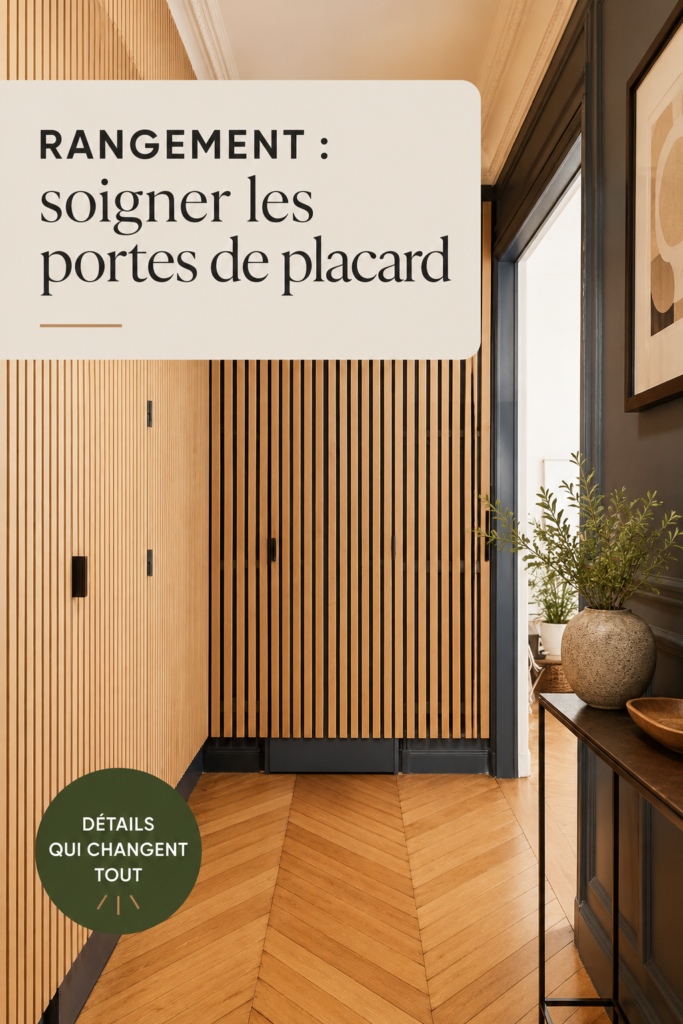 Exemple de portes de placard modernes et stylées dans un intérieur chic.