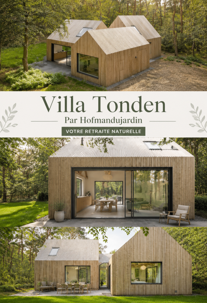 Vue extérieure de la Villa Tonden entourée de verdure