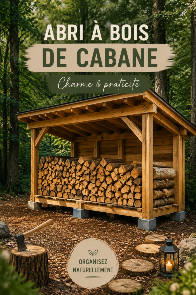 Vue extérieure d'une belle cabane en bois dans un jardin paisible