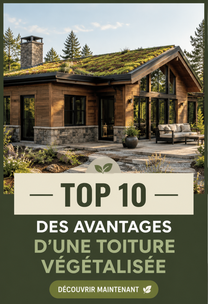 Toiture végétalisée sur un immeuble moderne