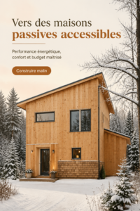 Maison Passivhaus abordable entourée de verdure