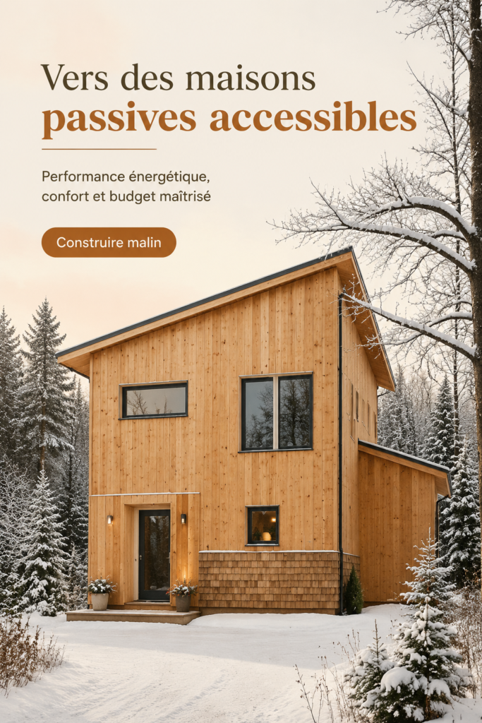 Maison Passivhaus abordable entourée de verdure