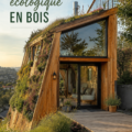 Un cottage en bois écologique entouré de verdure, parfait pour une escapade en pleine nature